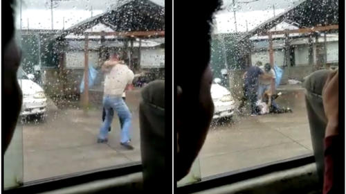 Taxistas protagonizan pleito en las calles de Quetzaltenango