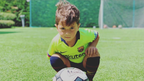 Mateo Messi celebra un gol como su padre y se vuelve viral 