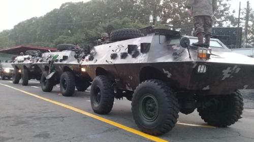 Los vehículos militares que transitaron en Guatemala este viernes