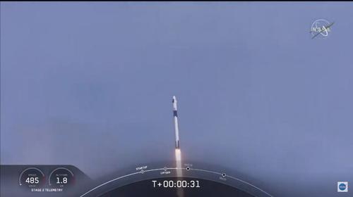 ¡Histórico! Despega cohete SpaceX con dos astronautas a bordo