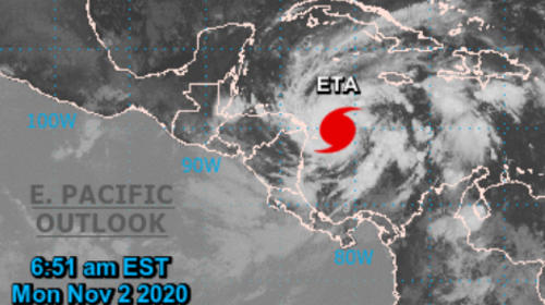 Se forma el huracán Eta y amenaza a países de Centroamérica