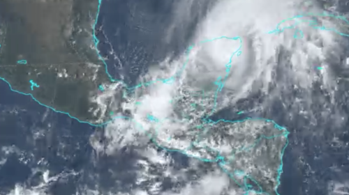 Comparten imágenes satelitales de la tormenta tropical Gamma
