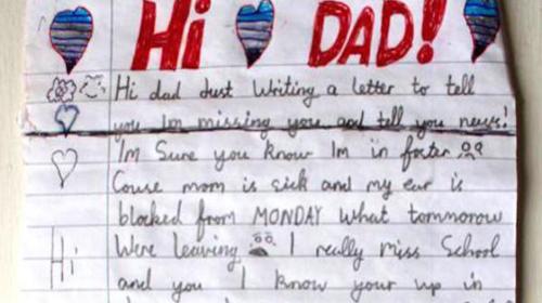 La emotiva carta de Navidad de un niño a su padre fallecido