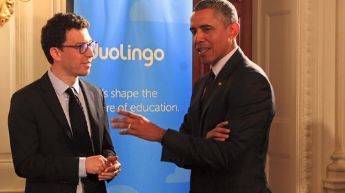 El guatemalteco Luis Von Ahn junto al presidente Barack Obama