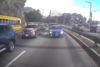 Captan colisión múltiple en la ruta Interamericana (video)