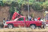 El auto modificado que fue chocado en la Interamericana