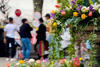 Largas filas para ingresar al "Festival de las Flores"