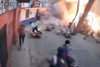 Captan momento en que una cohetería se incendia (video)